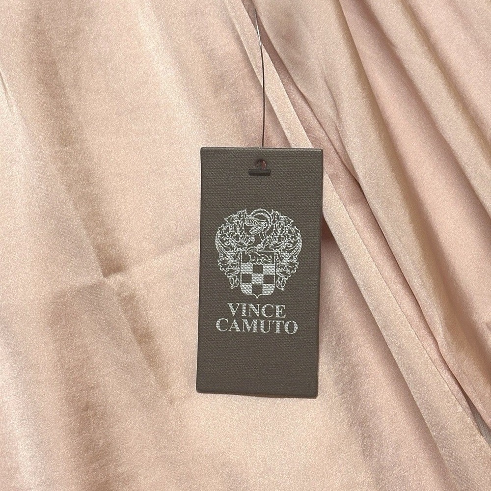 NWT Vince Camuto Pink Satin Blouse Coquette Fairy Balletcore Womens Shirt Size L - Picture 3 of 8